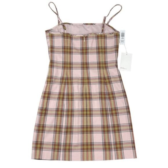 NWT SUNDAY BEST Aritzia Shimmer Plaid Mini Dress Sz 4 Bernice - Picture 7 of 7